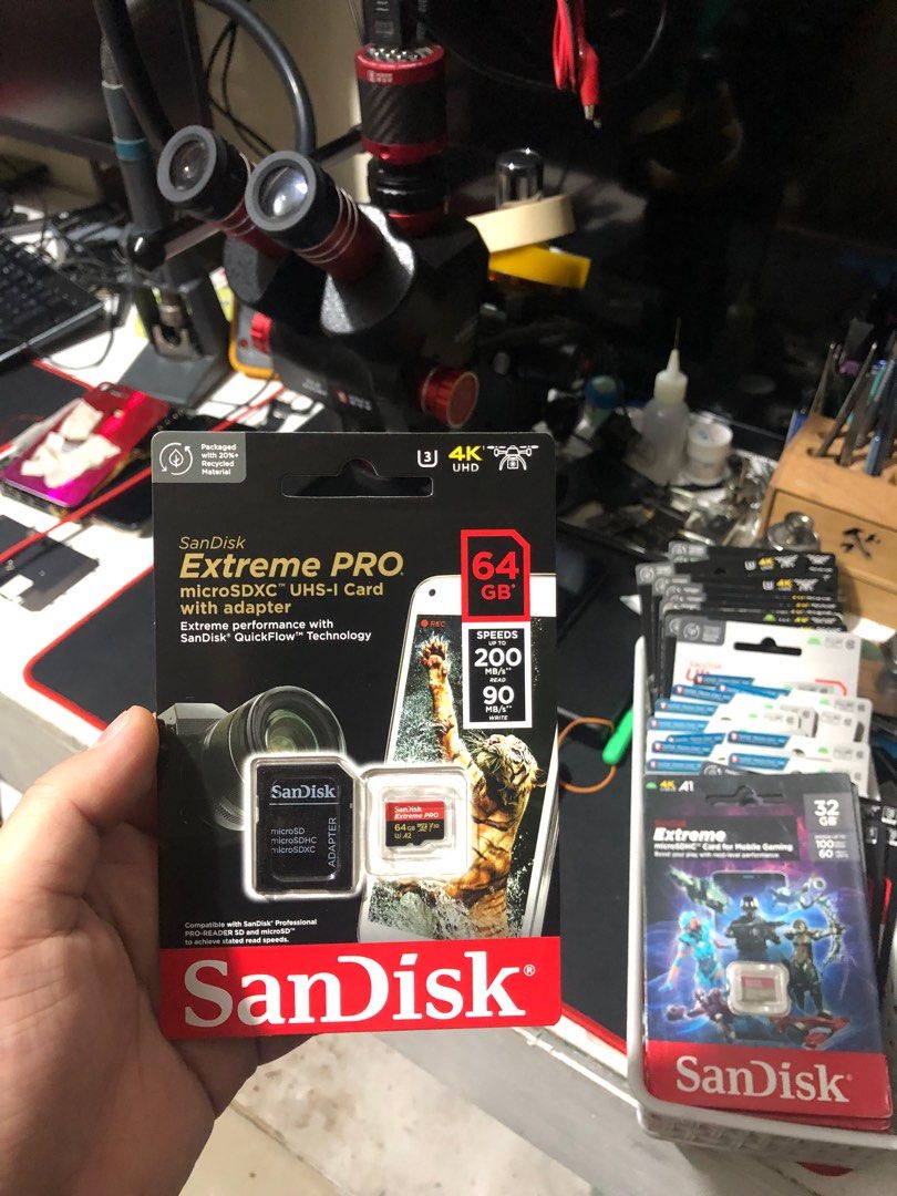 64gb Sandisk Micro SD Extreme Pro (Original) (Category: Memory & SD Cards) located in Makati City. Submitted by jc.cuerdo (Listing ID 1351416318, Image 1). Description: .
