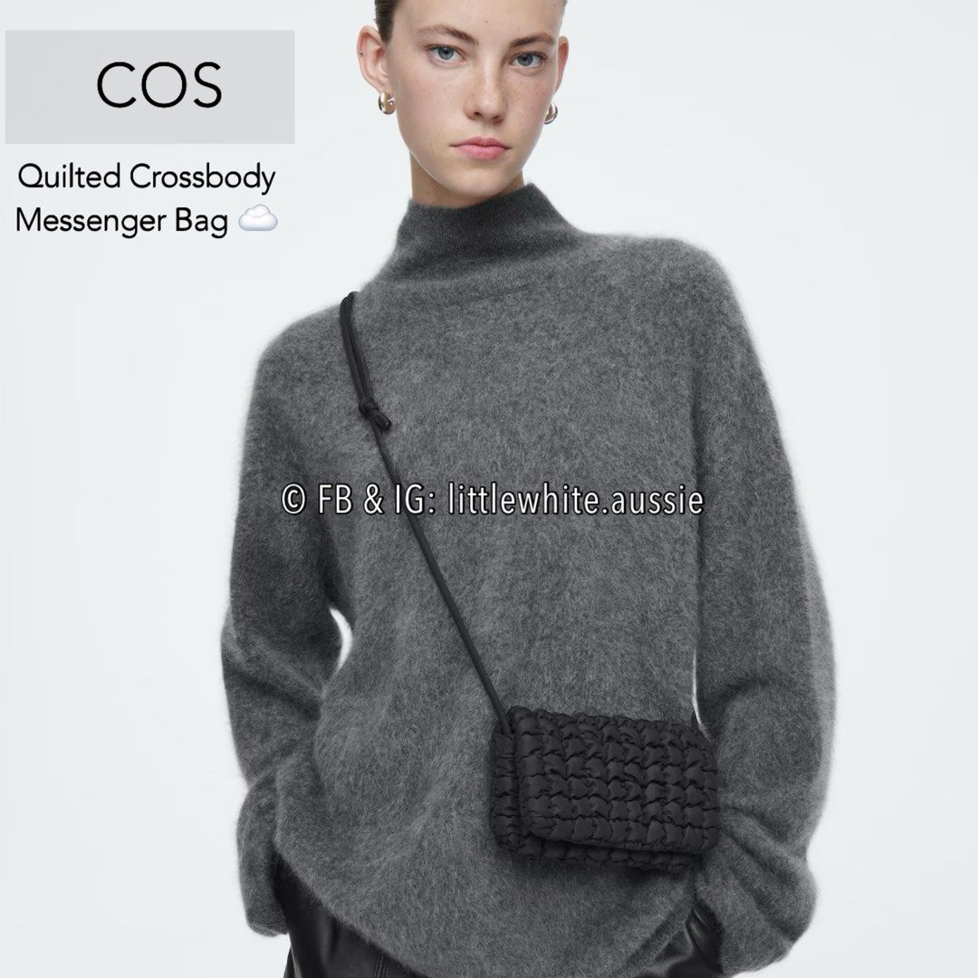 澳洲直送✈️ COS Quilted Crossbody Messenger Bag Black 細雲朵斜孭袋黑色斜孭雲朵包(Blackpink  Jennie同款大袋子爆谷袋泡芙袋泡泡袋