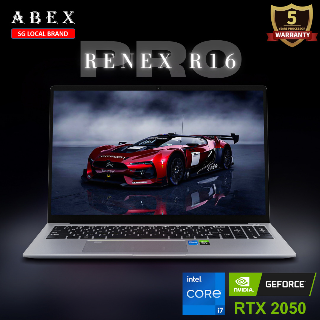 ABEX RENEX R16 PRO / i7 Processor Laptop / 36GB RAM / 1TB SSD / Nvidia ...
