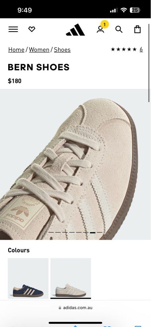 Adidas Bern tags: samba, gazelle (Category: Sneakers) located in Pasig City. Submitted by dpl__ (Listing ID 1351340104, Image 2). Description: Adidas Bern Size: • US 7.5 • EU 39.5 • UK 6 • Fits 7.5 US M / 9 US W perfectly Bought for A$180 (~₱6,600) Selling below srp.