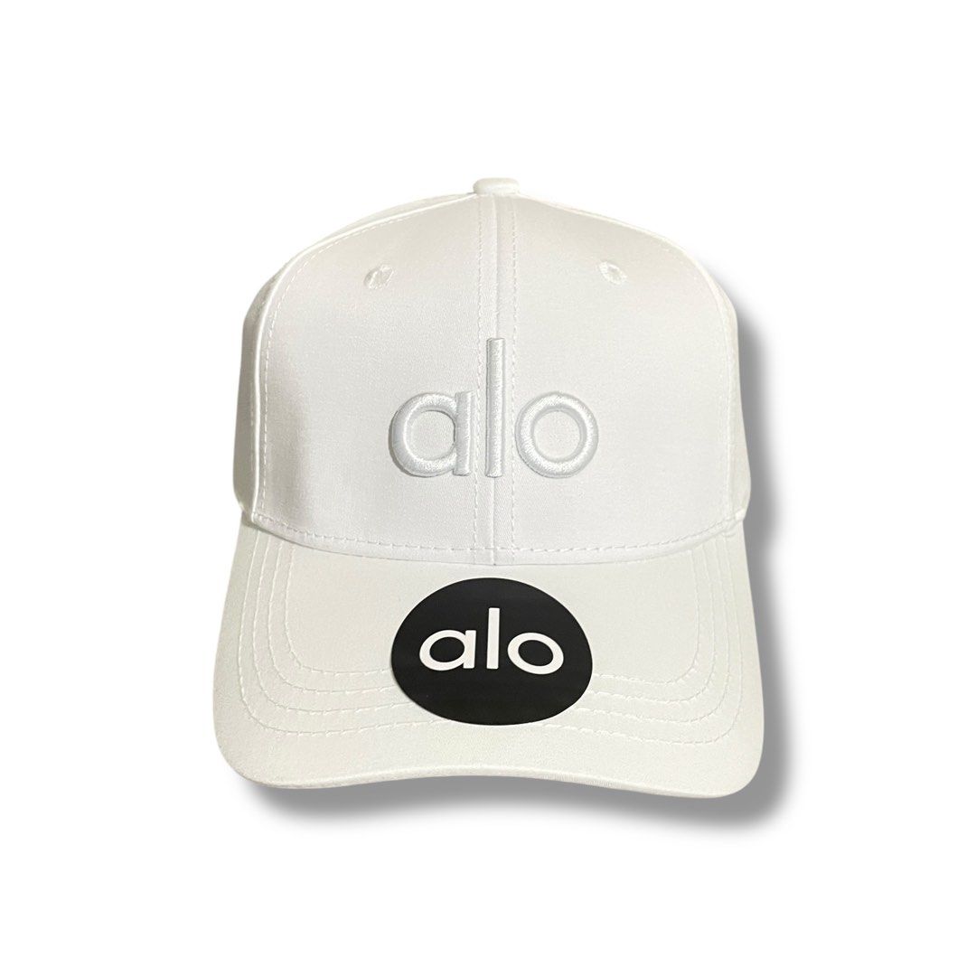 Alo Yoga Performance Cap (Category: Caps & Hats) located in Marikina City. Submitted by 1800shelves (Listing ID 1351288652, Image 2). Description: Alo Yoga Performance Cap Color: White / White Brand new One size fits all, adjustable 🏷️ P 1,499 PM for more details. Tags: Alo, Alo Yoga, alo cap, alo dadhat, dadhat.