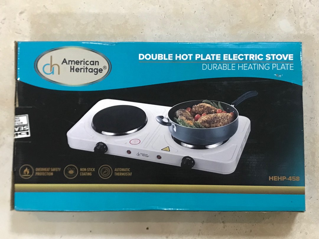 American Heritage Electric Stove Double Hot Plate, Furniture & Home ...