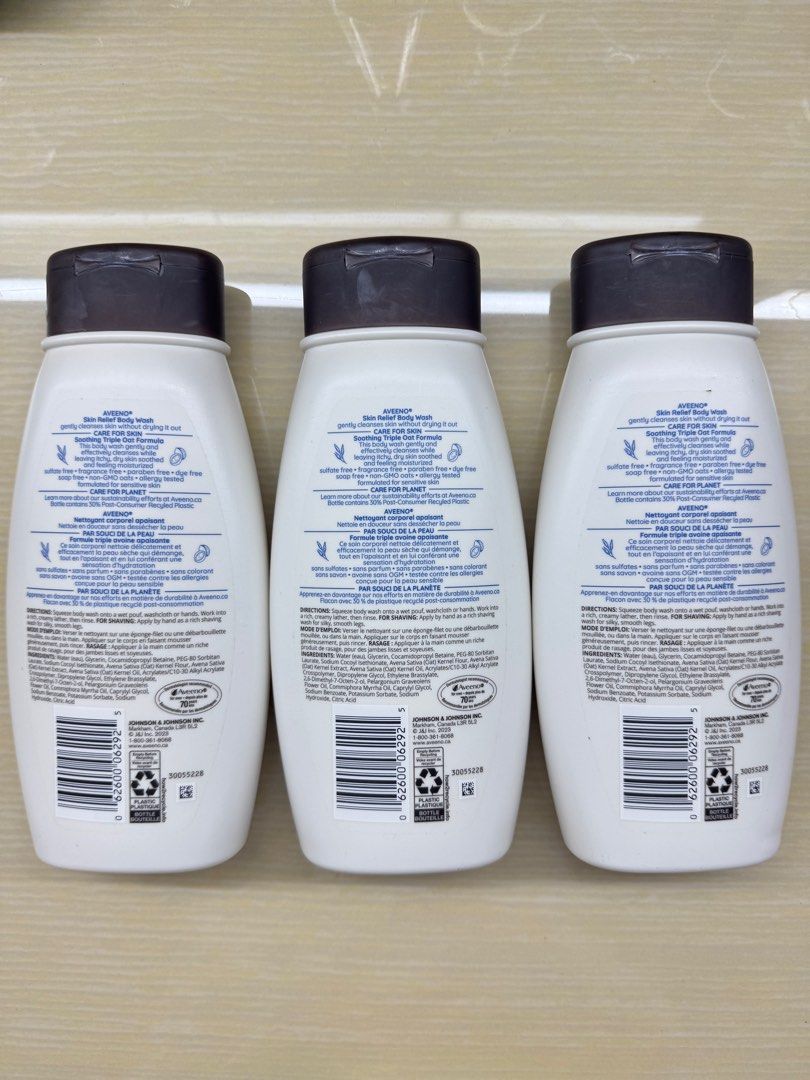 Authentic Aveeno Body Wash (Category: Bath) located in Davao. Submitted by eiynah (Listing ID 1351348605, Image 2). Description: P650 each From Canada 🇨🇦 Authentic 💯 2 Bottles Avail 🩷.