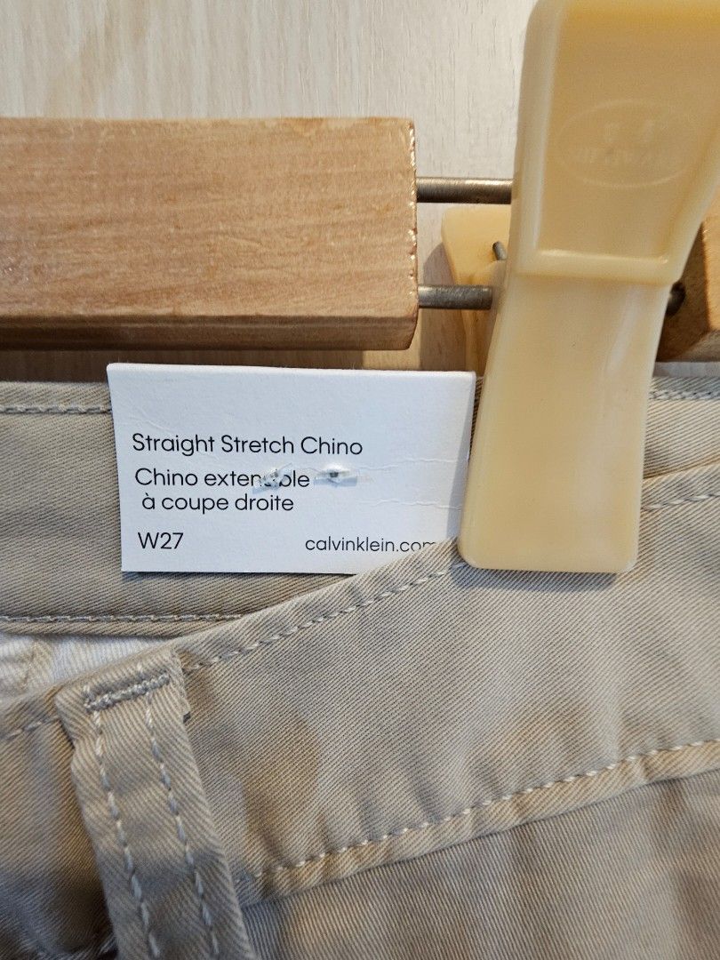 Calvin Klein Chinos Trousers (Category: Other Bottoms) located in Makati City. Submitted by styledge.ph (Listing ID 1351299909, Image 3). Description: Brand: Calvin Klein Description: Straight-cut,high-waisted Chino Stretch trousers. Bought from Calvin Klein Outlet in Toronto (Not an Overrun/Surplus). Size: W 27 (but will fit up to 29") RFS: I gained weight, could no longer fit me. Price slightly negotiable..