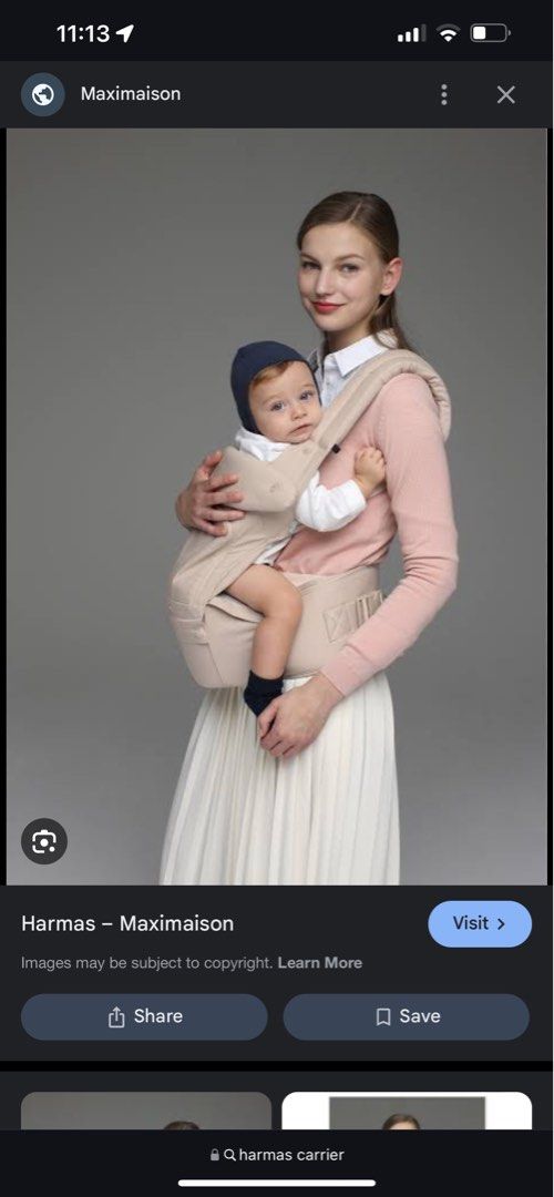 Harmas Organic content standard (Category: Carriers & Slings) located in Cainta. Submitted by 4k.clothing (Listing ID 1351276950, Image 2). Description: 0/36monts + Safe Cotton Removable hip seat .