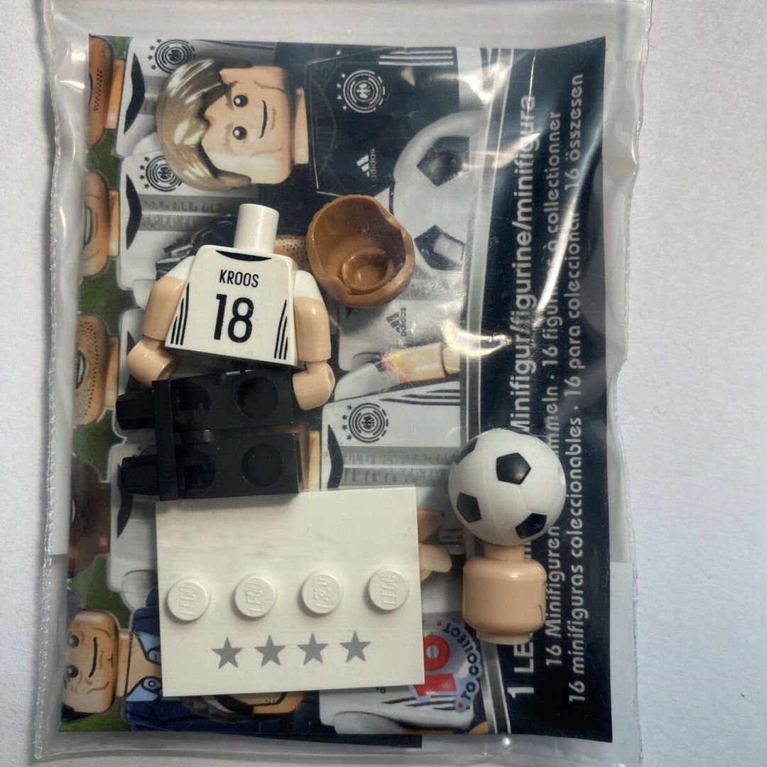 Lego Toni Kroos Real Madrid Deutscher / DFB (Complete Set with Stand and Accessories) football soccer Germany World Cup 2014 figure minifigure 71014 (Category: Lego & Building Sets) located in Singapore. Submitted by rusxm (Listing ID 1351408200, Image 2). Description: .