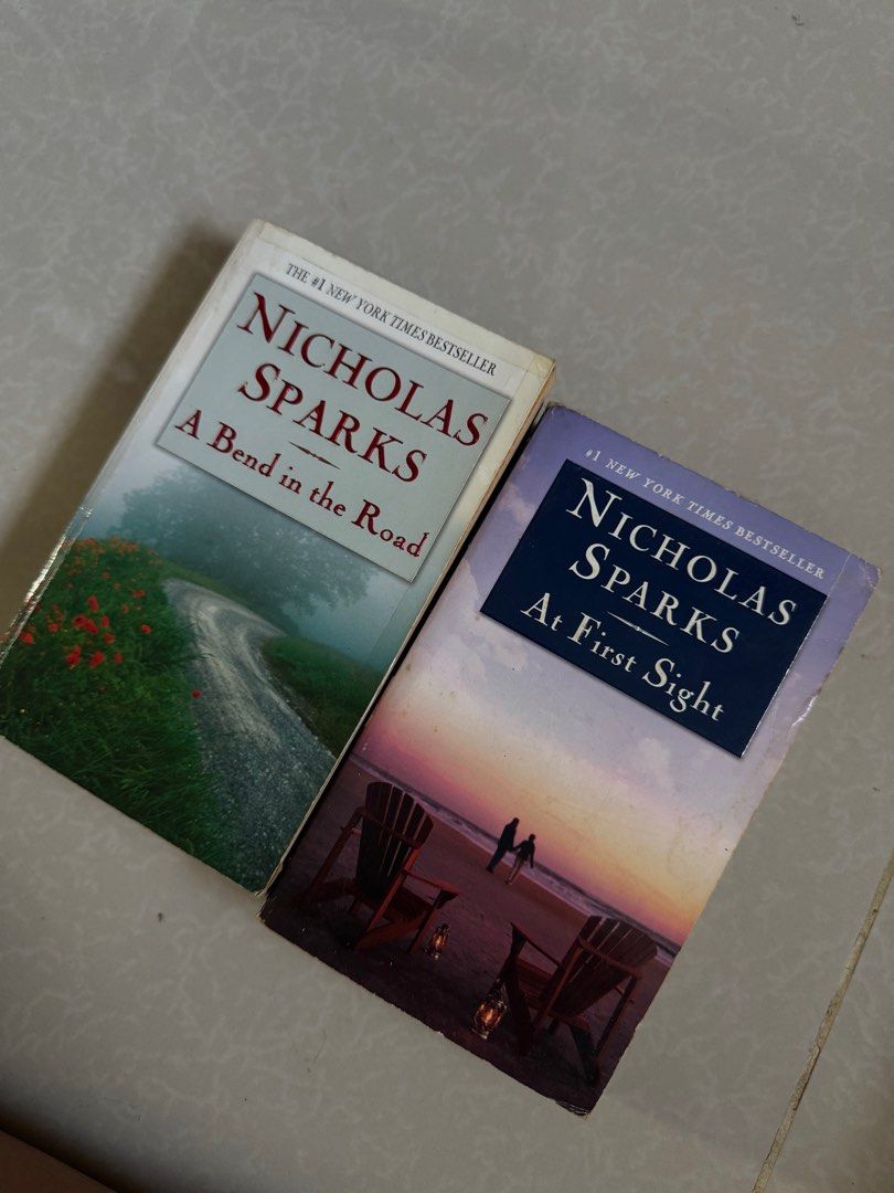 Nicholas Sparks bundle (At First sight + A bend in the Road) (Category: Storybooks) located in Tarlac. Submitted by ignaciocha729 (Listing ID 1351315704, Image 1). Description: 200 for both. With tanning as seen on pics.