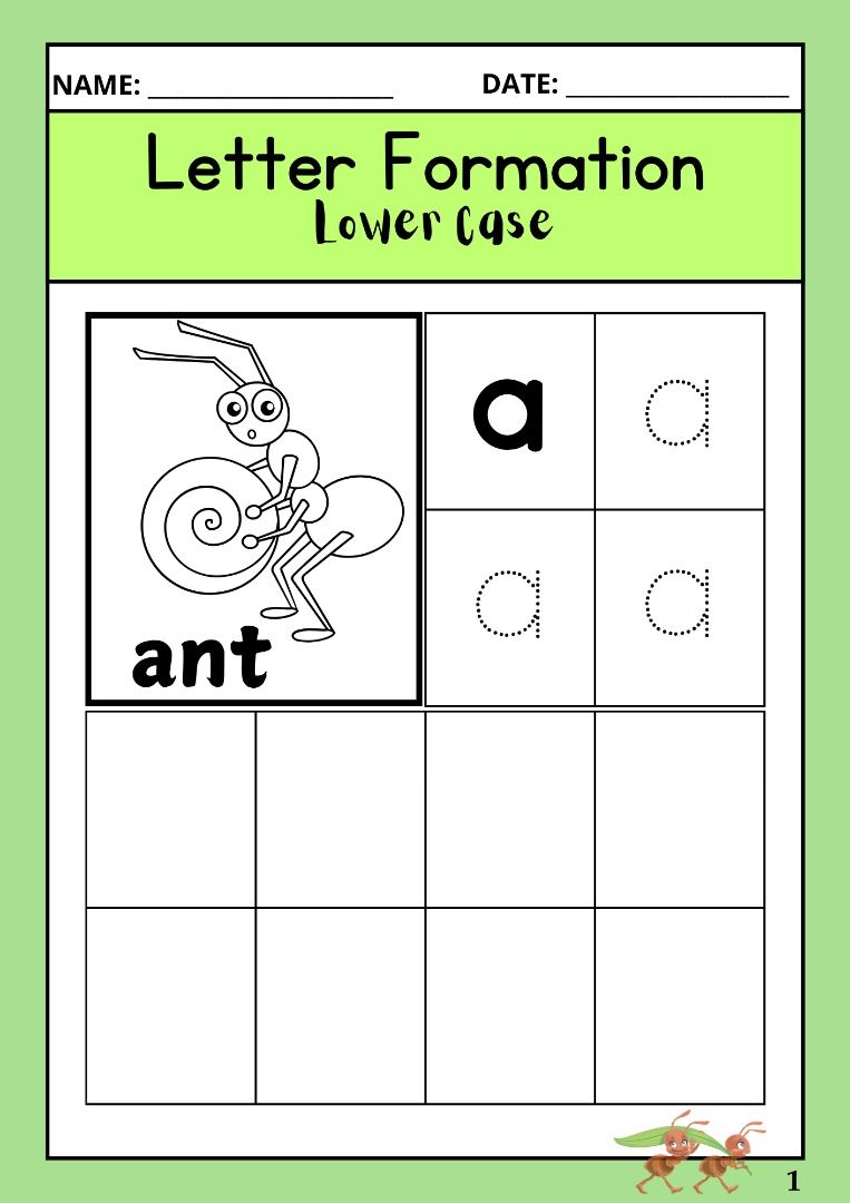 PDF Writing Exercise - Letter Formation (Alphabet A to Z) for toddler ...