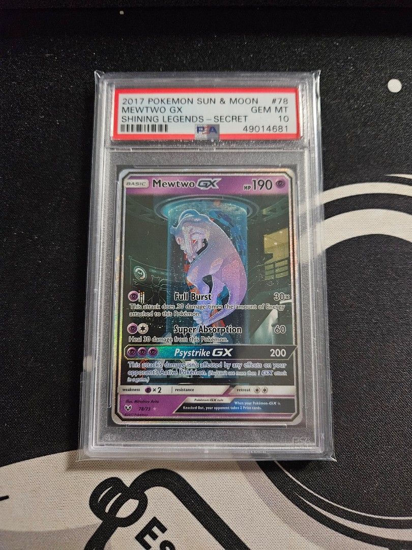 PSA 10 Mewtwo GX Shining legends 78/73 Test Tube Alt art rare English pokemon  card, , & - Carousell