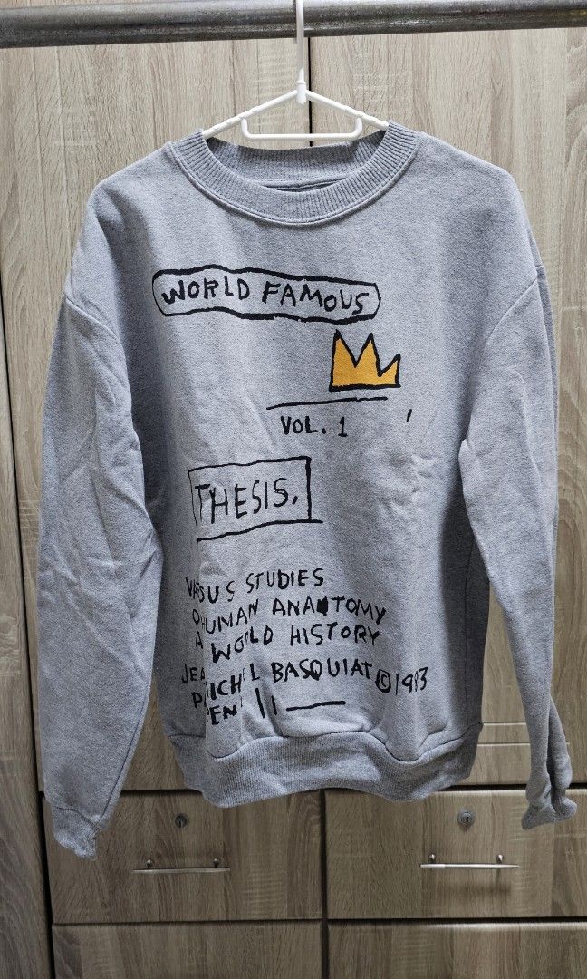Pull & bear sweatshirt (Category: Coats, Jackets and Outerwear) located in Marikina City. Submitted by anbierose (Listing ID 1351424777, Image 1). Description: Original Pull and Bear colab with Jean Michel Basquiat brand new, natanggal lang ang tag.