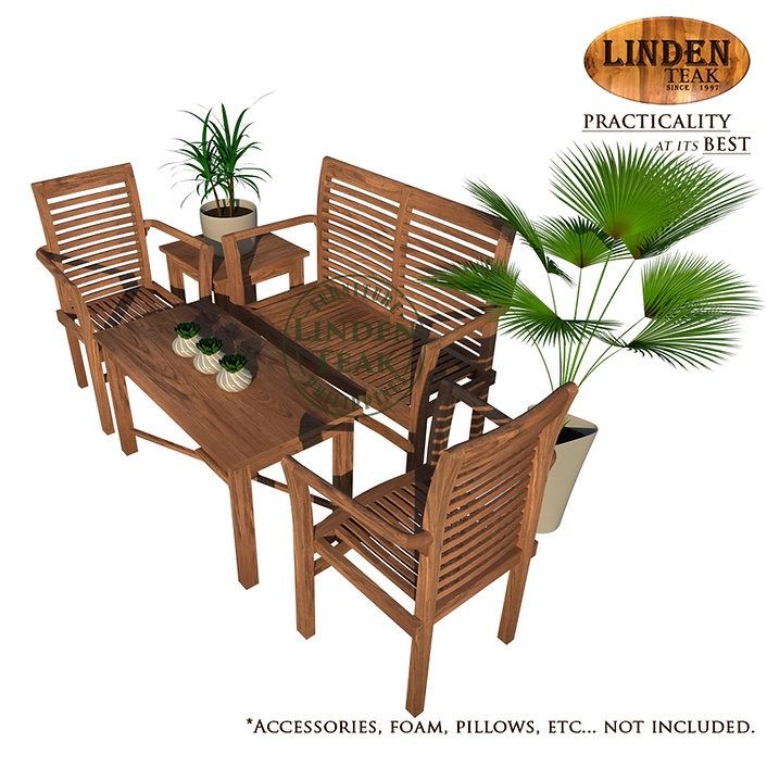 Solid Teak Wood ECO Stacking Sofa Set Furniture (Category: Sofas) located in Quezon City. Submitted by tinedadulaaa01 (Listing ID 1351262891, Image 3). Description: ITEM: Handcrafted Solid Teak Wood ECO Stacking Sofa Set Furniture SERIES: Ecowood Teak (Outdoor Series) MAIN MATERIAL: Teak Wood (Tectona Grandis) FINISHING: Au Naturel (no Finishing) APPROXIMATE DIMENSIONS: (size may slightly vary due to its handcrafted nature) 2 Seater - 118 x 50 x 