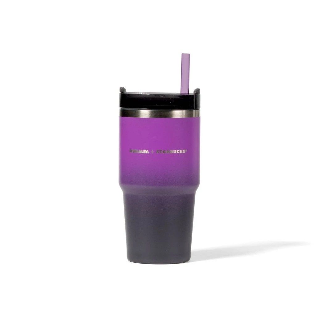 Stanley x Starbucks halloween black and purple tumbler (Category: Water Bottles & Tumblers) located in Singapore. Submitted by whimsicalwobididoo (Listing ID 1351279425, Image 1). Description: Brand new from starbucks!.