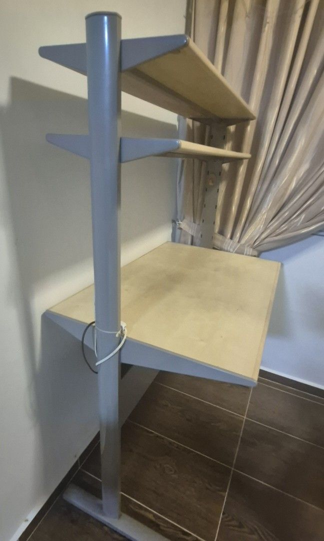 Study Table (Category: Tables & Sets) located in Singapore. Submitted by salmon_28 (Listing ID 1351360999, Image 2). Description: Dimensions: 96cm x 63cm x 150cm (L x W x H) Adjustable table top and racks. Can be dismantled..
