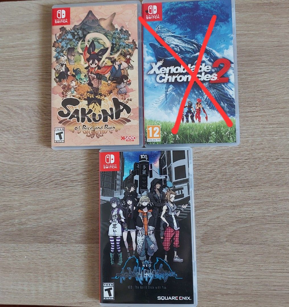 SWITCH GAMES FOR SALE (Category: Nintendo) located in Antipolo. Submitted by sai.bns (Listing ID 1349762728, Image 2). Description: LAST PRICE ALREADY SOLD Xenoblade Chronicle 2 Sakuna of rice and Ruin BEFORE 900 NOW: 800 Neo the World Ends with You BEFORE: 1100 NOW: 1000 Just dance 2021 BEFORE: 800 NOW: 650 can ship via flash lalamove.