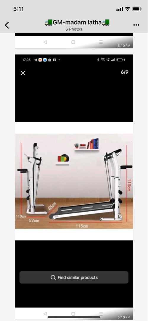 Threadmill (Category: Cardio & Fitness Machines) located in Seri Kembangan. Submitted by lalagerobok (Listing ID 1351336724, Image 3). Description: like new . .