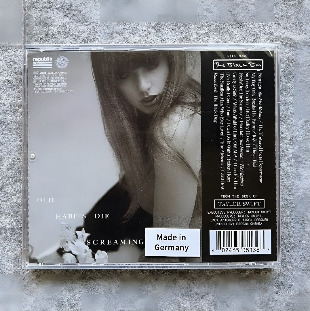 TTPD (The Black Dog) - Taylor Swift CD (Category: CDs & DVDs) located in Dasmarinas. Submitted by ohsnaprecords (Listing ID 1351306673, Image 2). Description: Mode of Payment: Gcash Mode of Delivery: JNT/GGX Shoulder po ng buyer ang shipping fee. Interested? Dm me.