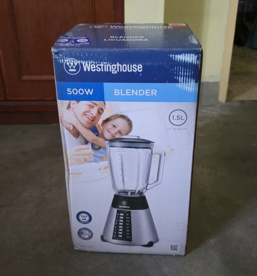 Westinghouse Blender 1.5L 8 speed options (Category: Juicers, Blenders & Grinders) located in San Fernando. Submitted by jcpzz (Listing ID 1351281104, Image 1). Description: Westinghouse blender perfect for small business 1.5L 500W used only once early 2024 rfs: not used in the house (decluttering).