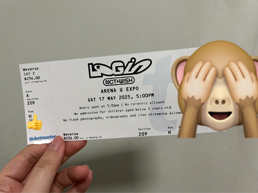 [WTS/LFB] NCT WISH ASIA TOUR LOG in Singapore Cat 2 ticket, Hobbies ...