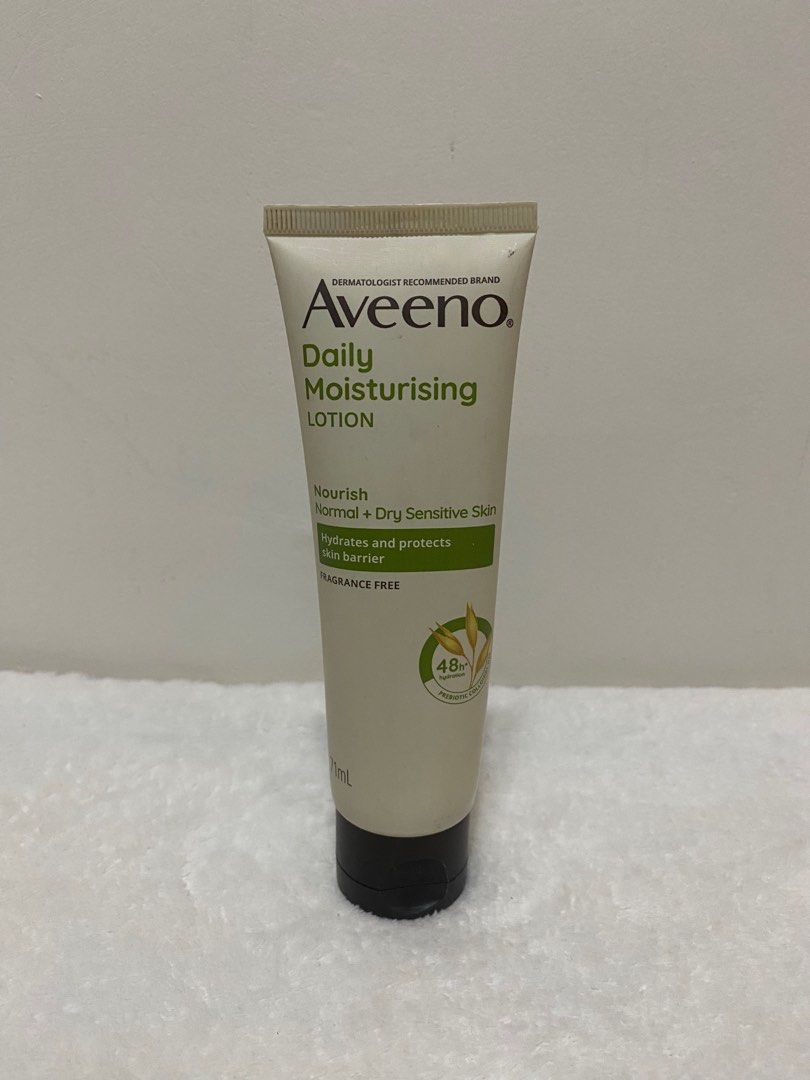Aveeno Daily Moisturizing Body Lotion (Category: Face Care) located in Cavite. Submitted by yasiixoxo (Listing ID 1351521738, Image 1). Description: 95% full, used once only. Hindi na nagamit, may bago na kong moisturizer. .