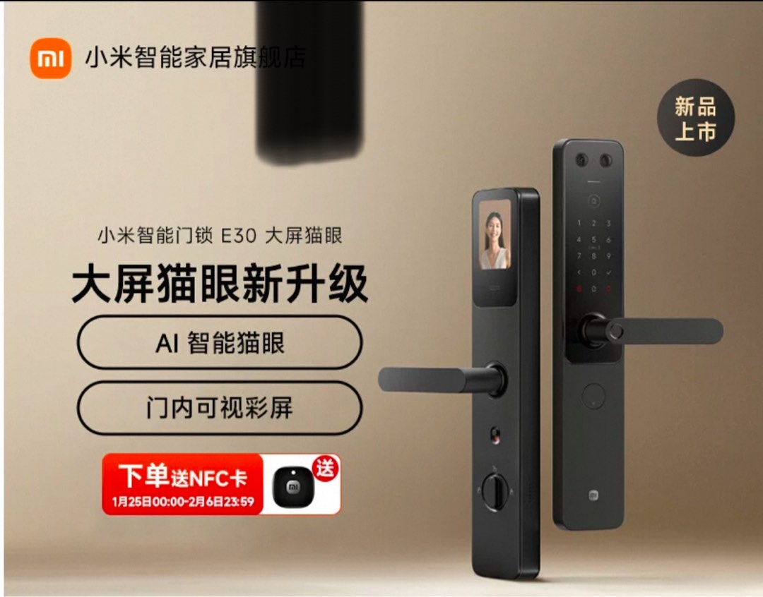 Brand New Xiaomi Smart Lock E30 (Big Screen with camera Edition ...