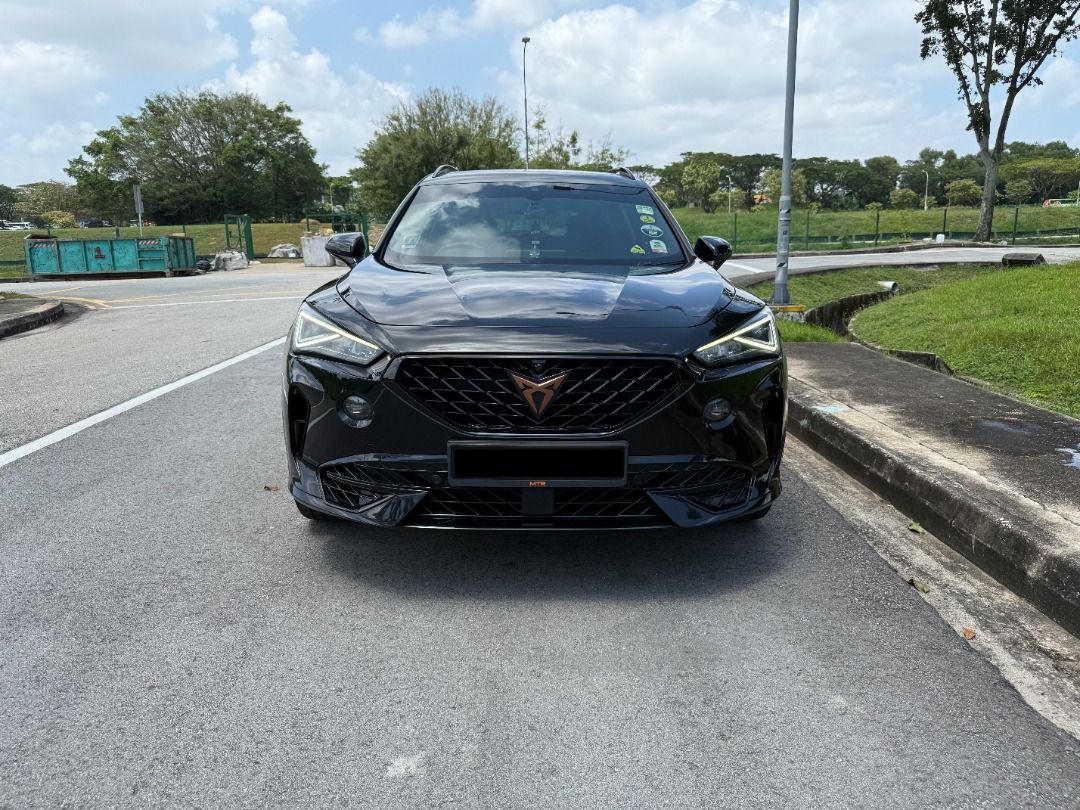 CUPRA Formentor 2.0 TSI DSG VZ [310] (A) (Category: Used Cars) located in Singapore. Submitted by ananganesh (Listing ID 1351495731, Image 2). Description: Features Powered by VW's Evo4 EA888 2.0L inline4 turbo engine mated to a 7 speed DSG transmission, originally putting 310hp/400nm to SEAT's 4Drive AWD system. This unit has had its ECU and TCU tuned by Unitronic's Stage 1+ software, and has a legal Remus Catback Exhaust system. Accessories Pan