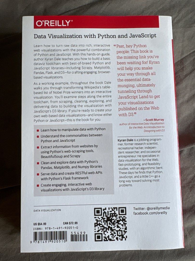 Data Visualization (Category: Textbooks) located in Singapore. Submitted by yoonen (Listing ID 1351481969, Image 3). Description: Textbook given by school, has a sticker pasted on the cover.