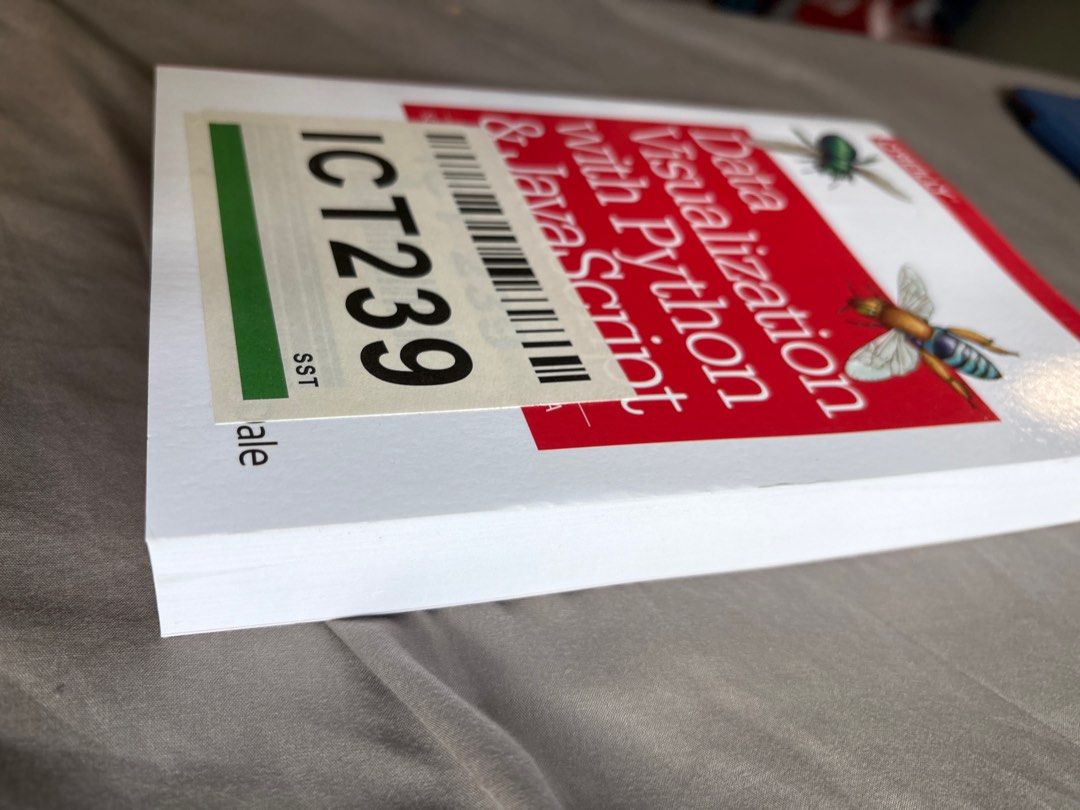 Data Visualization (Category: Textbooks) located in Singapore. Submitted by yoonen (Listing ID 1351481969, Image 2). Description: Textbook given by school, has a sticker pasted on the cover.