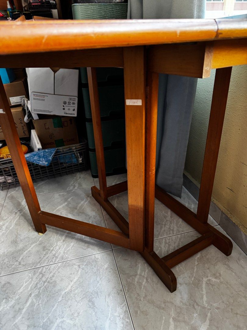 Foldable Table (Category: Tables & Sets) located in Singapore. Submitted by timtan8 (Listing ID 1351447532, Image 3). Description: height 70cm, 75 x 75cm when opened up as table. items on table not included. .