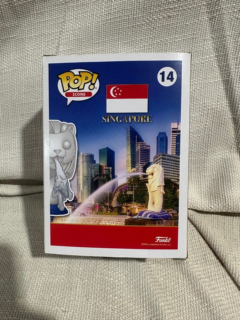 Funko Pop Icons Merlion (Category: Designer & Blind Box Toys) located in Quezon City. Submitted by missmari (Listing ID 1321895226, Image 2). Description: unsealed .