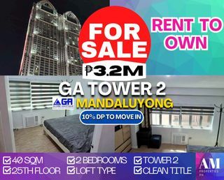 GA Tower 2 2bedrooms condo unit for sale clean title in Mandaluyong