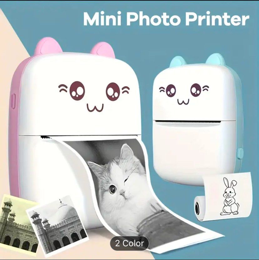 GOTOOGO Portable Mini Photo Printer - USB Rechargeable, Wireless Thermal Label Maker with Wireless, 200dpi High-Resolution Printing, Clear Image Output - Includes 1 Roll of Thermal Paper, Compatible with iOS & for Android, (Category: Printers, Scanners & Copiers) located in Cabuyao City. Submitted by nicoleecloset (Listing ID 1351467919, Image 2). Description: GOTOOGO Portable Mini Photo Printer - USB Rechargeable, Wireless Thermal Label Maker wi