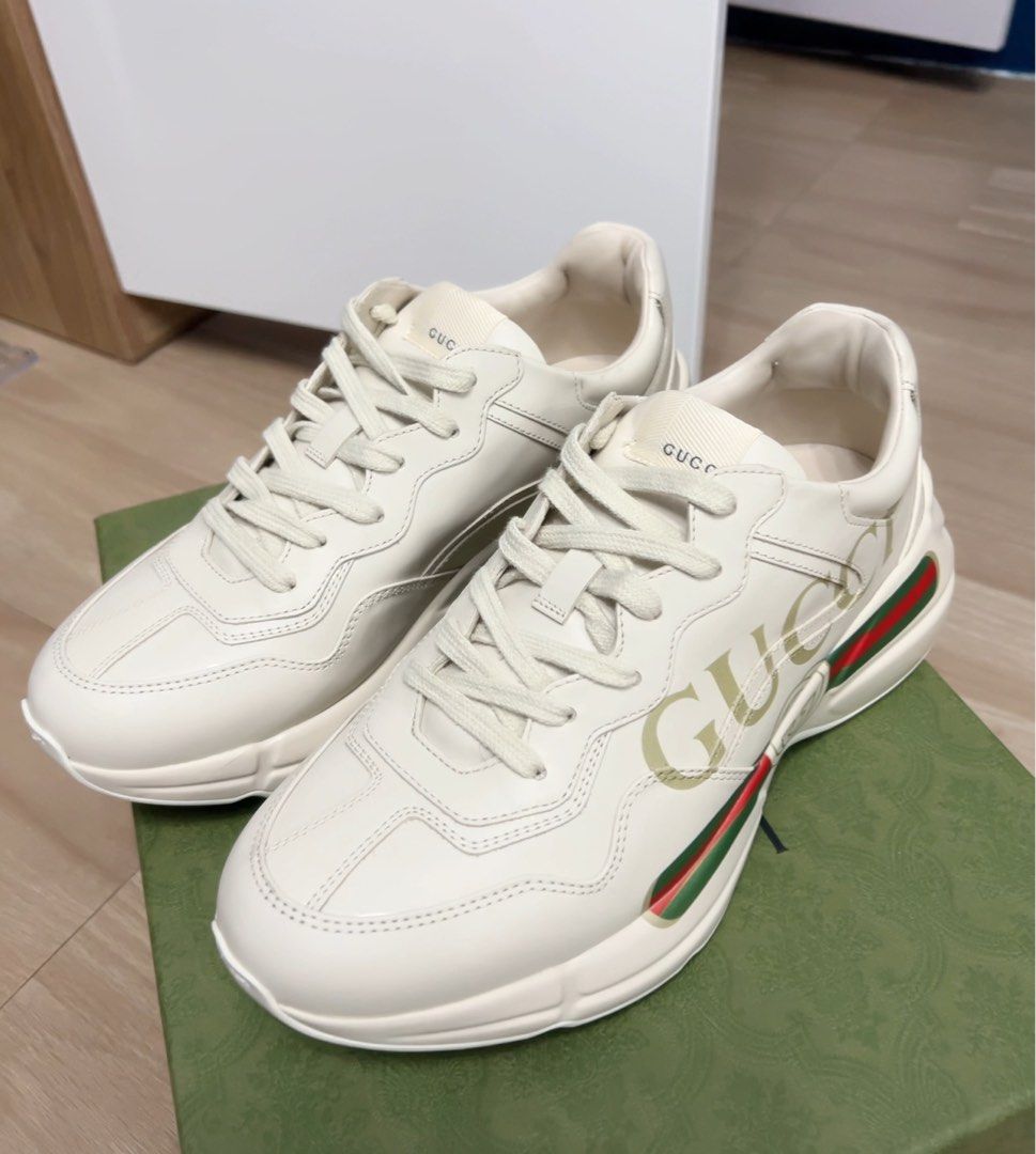 GUCCI RHYTON SNEAKERS (Category: Sneakers) located in Bacolod City. Submitted by luxepapi (Listing ID 1351532479, Image 2). Description: -used only once -bought from Gucci greenbelt -retails for ₱66,000 RFS: too many shoes .
