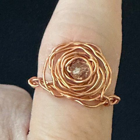 Handmade Copper Ring (Category: Rings) located in Singapore. Submitted by time1010 (Listing ID 1351451521, Image 3). Description: Handmade copper wire ring with a crystal in the center. Customize enquiry welcome. Click at time1010 to see my other listings. .