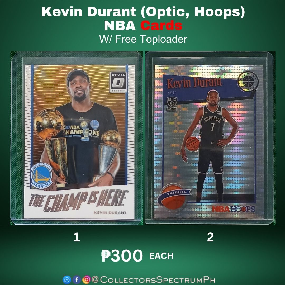Kevin Durant Hoops, Optic NBA Cards with Free Toploader, Hobbies & Toys ...