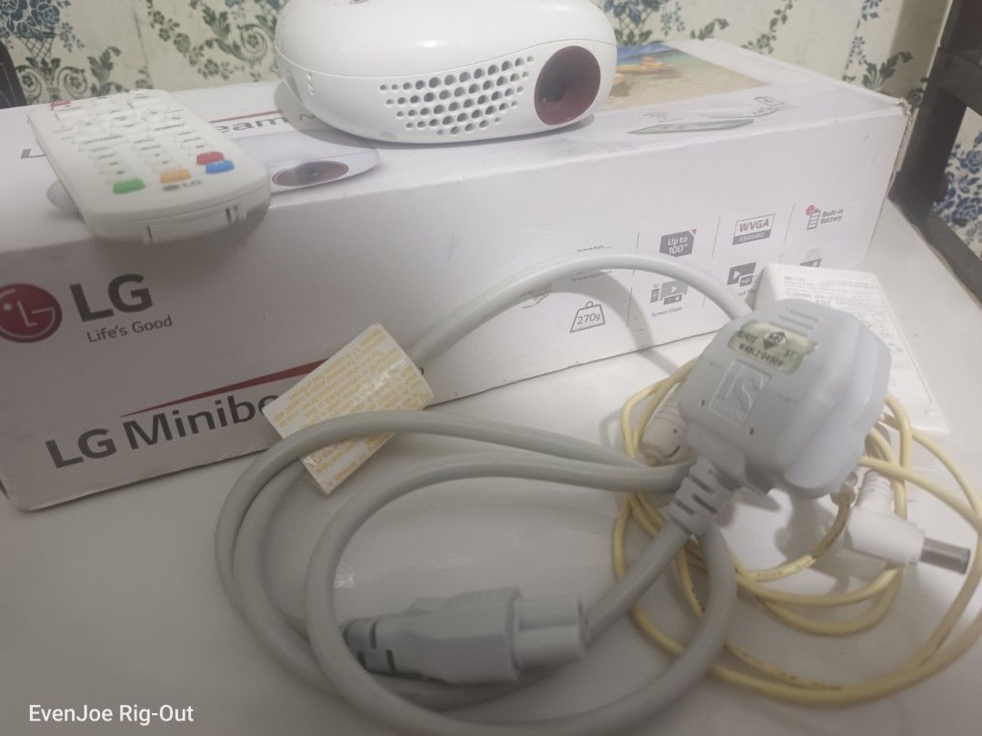 LG PV150G Minibeam Projector (Category: Projectors) located in Manila. Submitted by evenjoe.rig_out (Listing ID 1351529646, Image 3). Description: for full specs here is the link >> https://www.lg.com/us/blu-ray-dvd-players/lg-PV150G-portable-led-projector Brightness 100 Lumens (ANSI)1 Resolution 854x480 Aspect Ratio 16:9 (WVGA) Contrast 100,000:1 (full on/off) Display Type DLP x 1 Color Processing 8-bit Video Modes 720p, 1080i, 1080p/60, 576p, 4