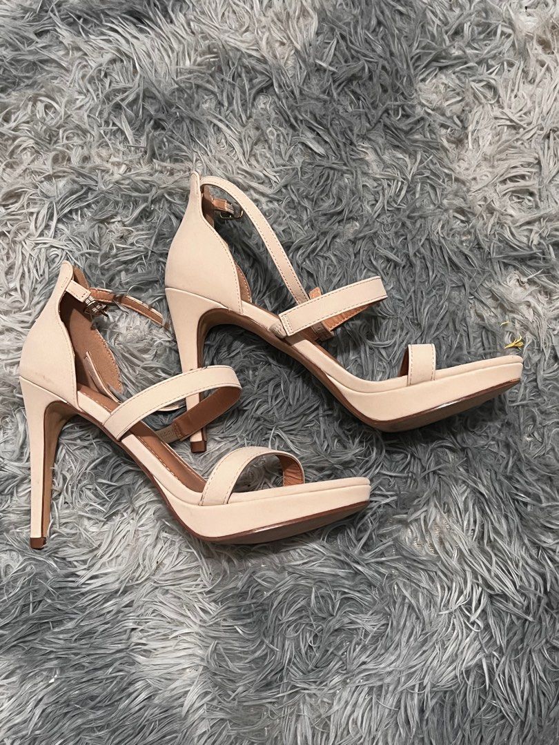 NUDE STILETTO SANDALS 4.5IN (Category: Heels) located in Quezon City. Submitted by clstlae (Listing ID 1351540609, Image 2). Description: Brand new, color nude. Size 38 Heels: 4.5in..