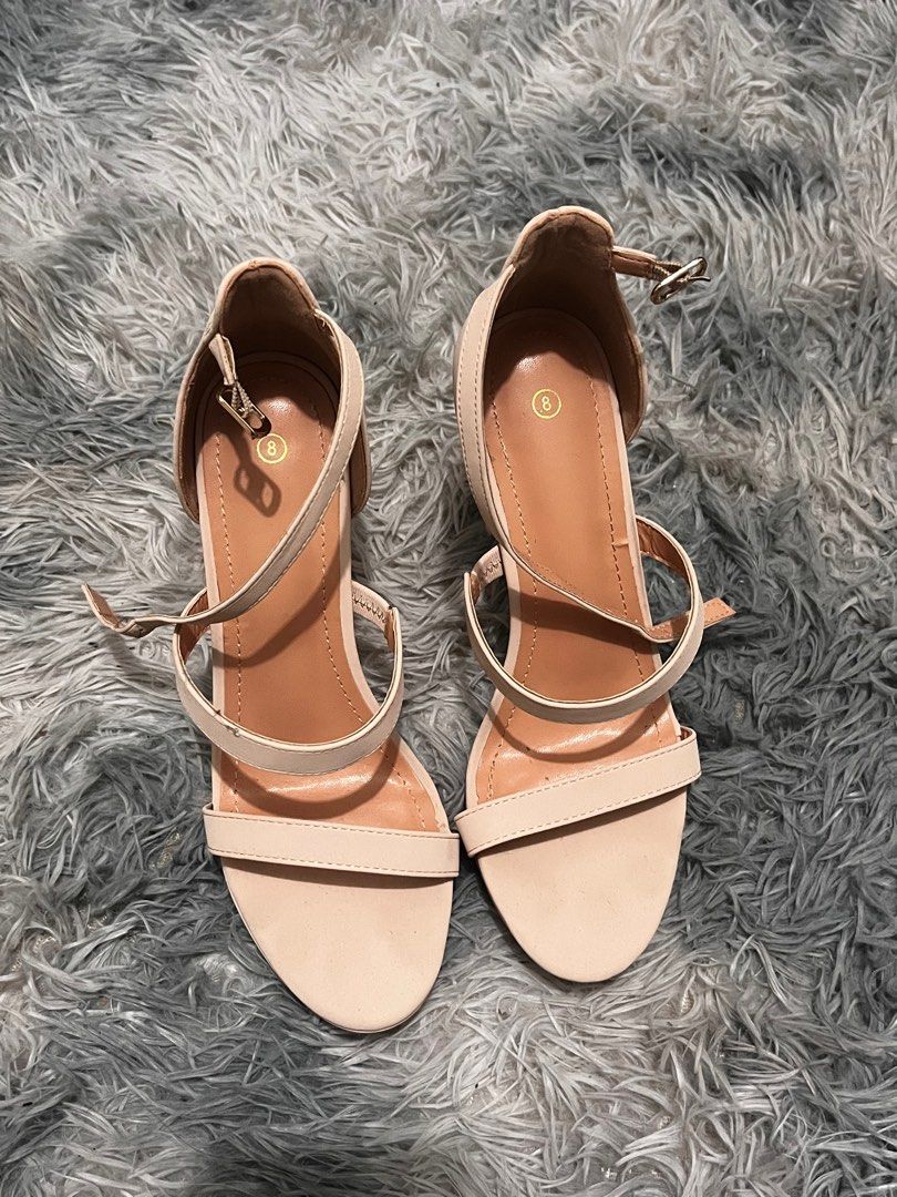 NUDE STILETTO SANDALS 4.5IN (Category: Heels) located in Quezon City. Submitted by clstlae (Listing ID 1351540609, Image 3). Description: Brand new, color nude. Size 38 Heels: 4.5in..