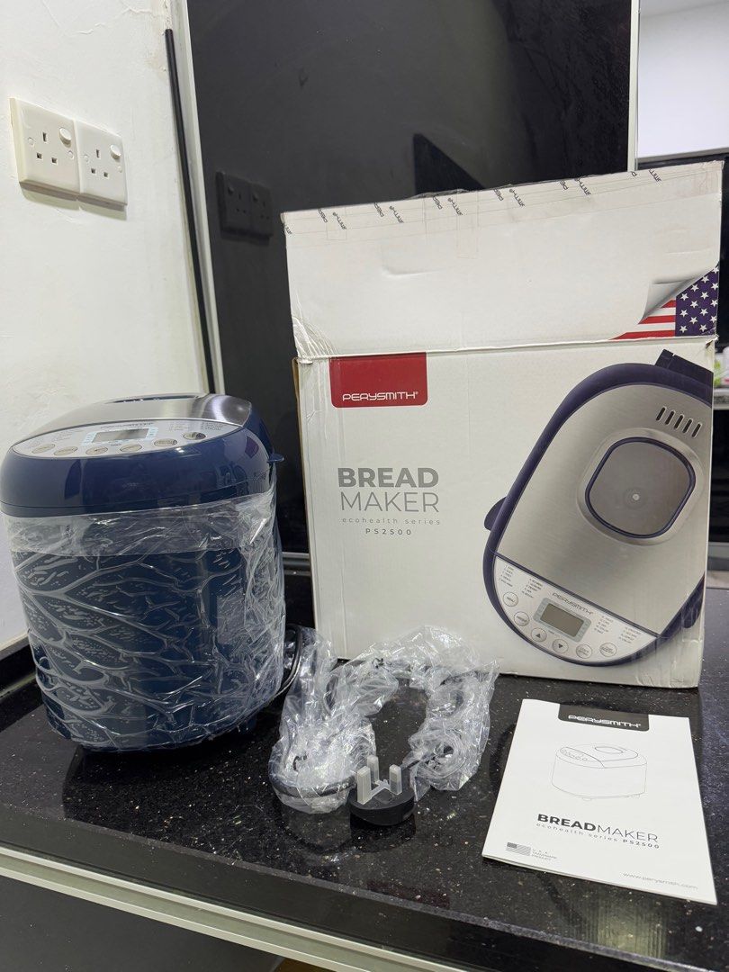 Perysmith Bread Maker (Category: Breadmakers) located in Ayer Keroh. Submitted by dr_ati (Listing ID 1351587734, Image 1). Description: This bread maker has never been used. All the items is originally wrap. I just buy it & stored in storeroom, until i forgot that i have it 😅 NP 249, i need to letgo at 125 Oh No 🥹 Reason to sell: No space, i’m moving to a smaller house Feel free to DM me for details .