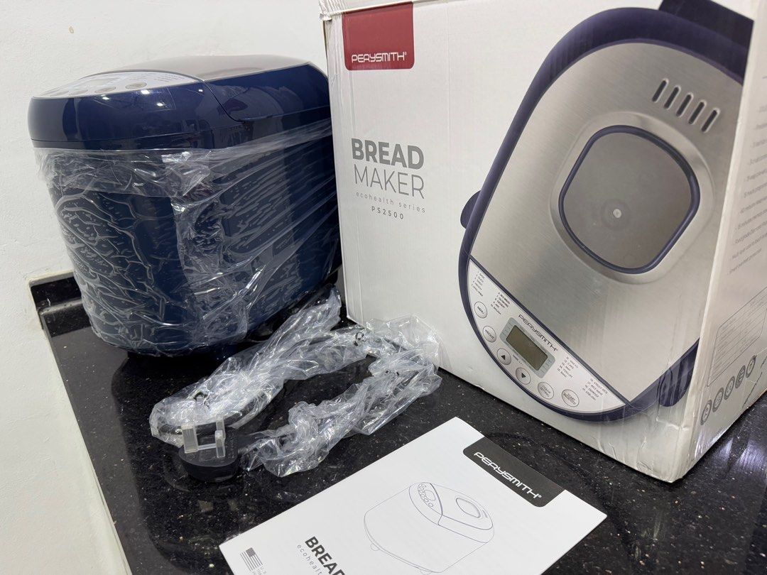 Perysmith Bread Maker (Category: Breadmakers) located in Ayer Keroh. Submitted by dr_ati (Listing ID 1351587734, Image 3). Description: This bread maker has never been used. All the items is originally wrap. I just buy it & stored in storeroom, until i forgot that i have it 😅 NP 249, i need to letgo at 125 Oh No 🥹 Reason to sell: No space, i’m moving to a smaller house Feel free to DM me for details .