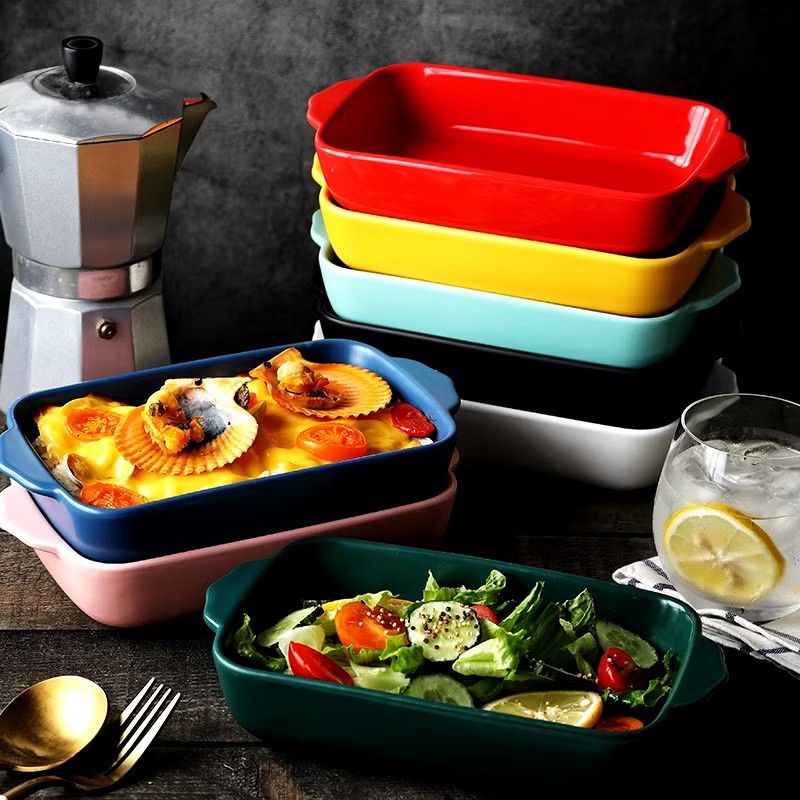 Porcelain Rectangle Baking Pan Serving Dish Plate Bakeware (Category: Bakeware) located in Manila. Submitted by cristytah (Listing ID 1351511242, Image 1). Description: High-quality ceramic material: Made from high-quality ceramic material,this baking pan offers even heat distribution , ensuring consistent and reliable baking results. Large Capacity: With its generous 19 inch size, this rectangular baking pan provides ample space for baking lasag