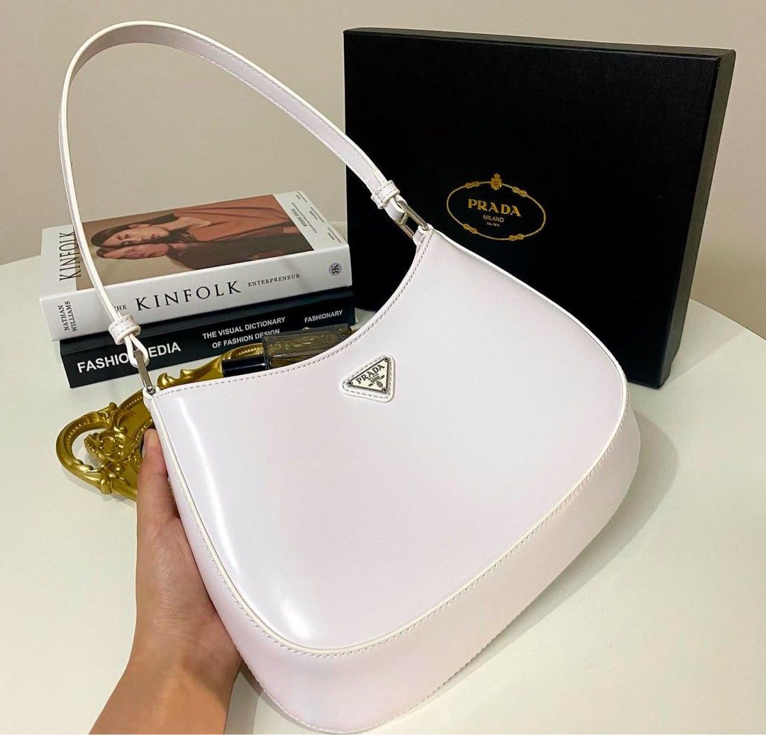 PRD CLEO Shoulder Bag in White Brushed Leather (Category: Luxury Bags & Wallets) located in Angeles City. Submitted by aaaacoreenaaaa (Listing ID 1351430520, Image 1). Description: Excelent condition.