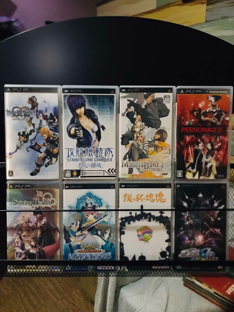 PSP Games JP, big discount for take all (Category: PlayStation) located in San Fernando. Submitted by bboytomato (Listing ID 1351592210, Image 2). Description: All in great condition. NTSC-J. Prices in photos. Big discount for take all. Untested, wala na akong PSP.. but you can bring your own if you'd like to test. Can also show more close-up photos so you can inspect..