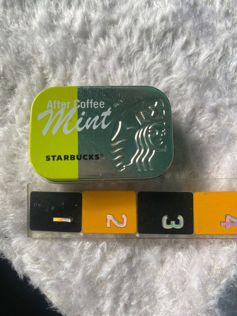 starbucks coffee mint empty tin can (Category: Water Bottles & Tumblers) located in Muntinlupa City. Submitted by joanofarc1013 (Listing ID 1351452741, Image 1). Description: in cery good condition.