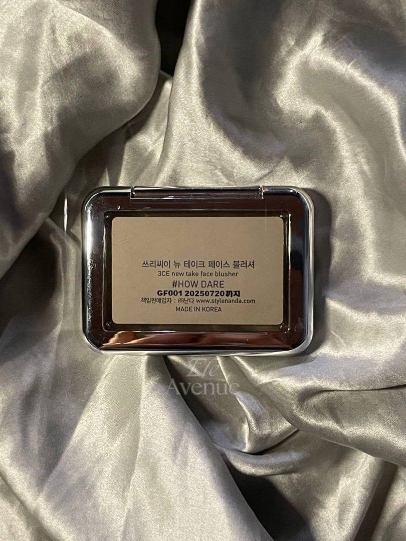 Stylenanda 3CE Take Face Blush in How Dare (Category: Makeup) located in Manila. Submitted by lov3ele (Listing ID 1351548782, Image 2). Description: ⟢ Stylenanda 3CE Take Face Blusher in How Dare ⟢ Code: STL243 ⟢ Condition: Used once (triny lang yung shade) ⟢ No box and no receipt ⟢ ₱ 500 ‼️MAKE READING A HABIT‼️ ˚₊‧꒰ა Preloved Makeup Collection ໒꒱ ‧₊˚ ╰┈➤ by truly yours♡ ★ ! reminder to read the general rules of this shop before buying!! tysm, a