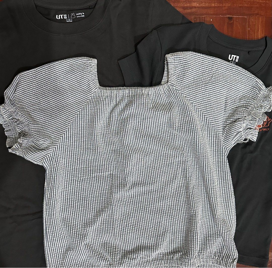 Uniqlo Shirt (Category: Blouses) located in Caloocan City. Submitted by mpatientt (Listing ID 1351437978, Image 1). Description: • aspack • fixed price • all in good condition • perfect for kids or for petite girlies • all bought in Gateway • retails for around 800 each.