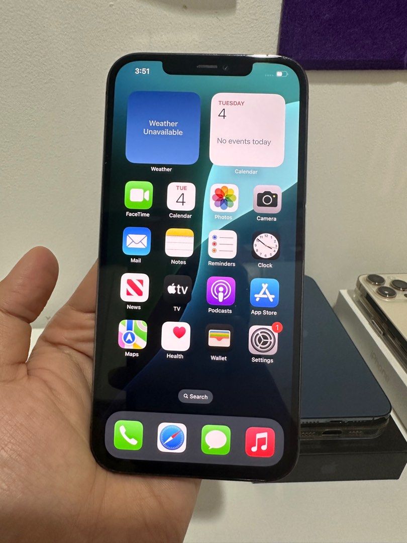 Used iPhones (Category: iPhone 16 Series) located in Las Pinas. Submitted by cnp2021 (Listing ID 1351444036, Image 3). Description: USED IPHONES 16 Pro Max 256 FU NTC 100%BH - 68k 14 Pro Max 128 FU NTC 84%BH - 36k 12 Pro Max 256 Globe 85%BH - 23k 12 Pro Max 128 Smart 79%BH - 20k COMPLETE WITH BOX. ALL ORIGINAL. NEVER BEEN REPAIRED. TRADE OK Location : Las Pinas.