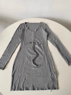 [全新]灰色連身緊身包裙64220096814081110
