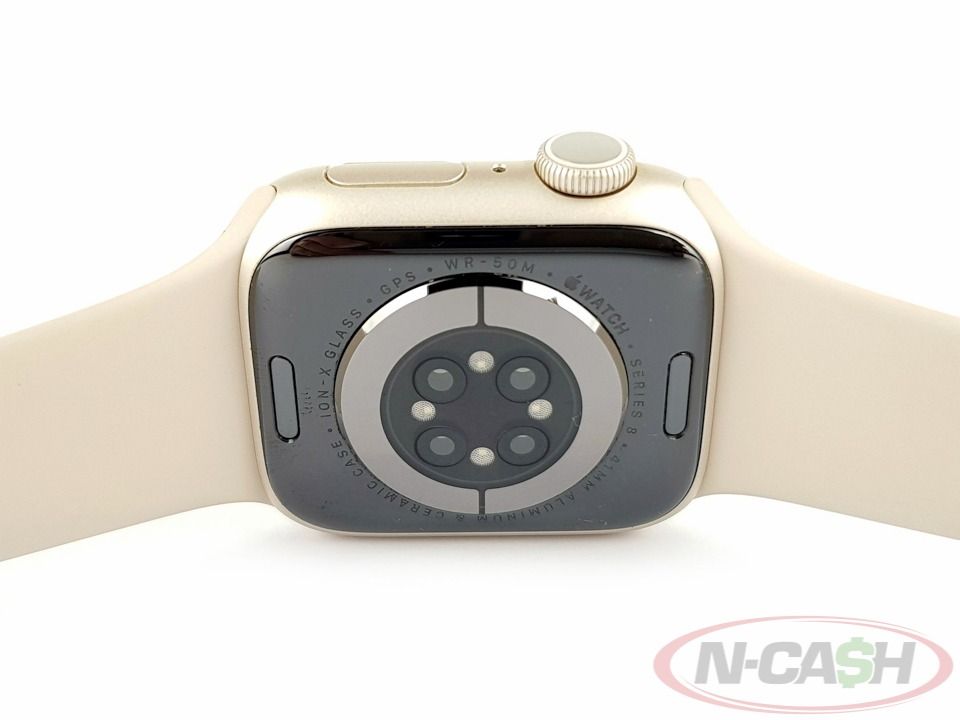 Apple Watch Series 8 GPS 41mm Starlight (Category: Luxury Watches) located in Quezon City. Submitted by luxury_by_n-cash (Listing ID 1351693490, Image 3). Description: N-Cash Pawnshop "Instant Cash for Bags, Watches, Cars, and Electronics" https://www.ncash-pawnshop-philippines.com/ Apple Watch Series 8 GPS 41mm Starlight MNP63ZP/A Appearance is 9.8 out of 10 Perfect working condition Complete retail package with original box Php 13800 Short on c