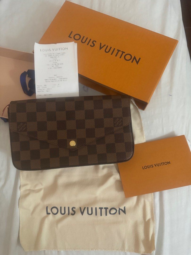 Authentic Louis Vuitton Pochette Felicie (Category: Luxury Bags & Wallets) located in Makati City. Submitted by 86jan (Listing ID 1351634833, Image 2). Description: For sale: Authentic LV Pochette Felicie. I bought it in France last May 15,2024 as you can see it on the receipt. Made in France I barely use this bag. RFS: I need bigger LV bag since I always travel with kids. .