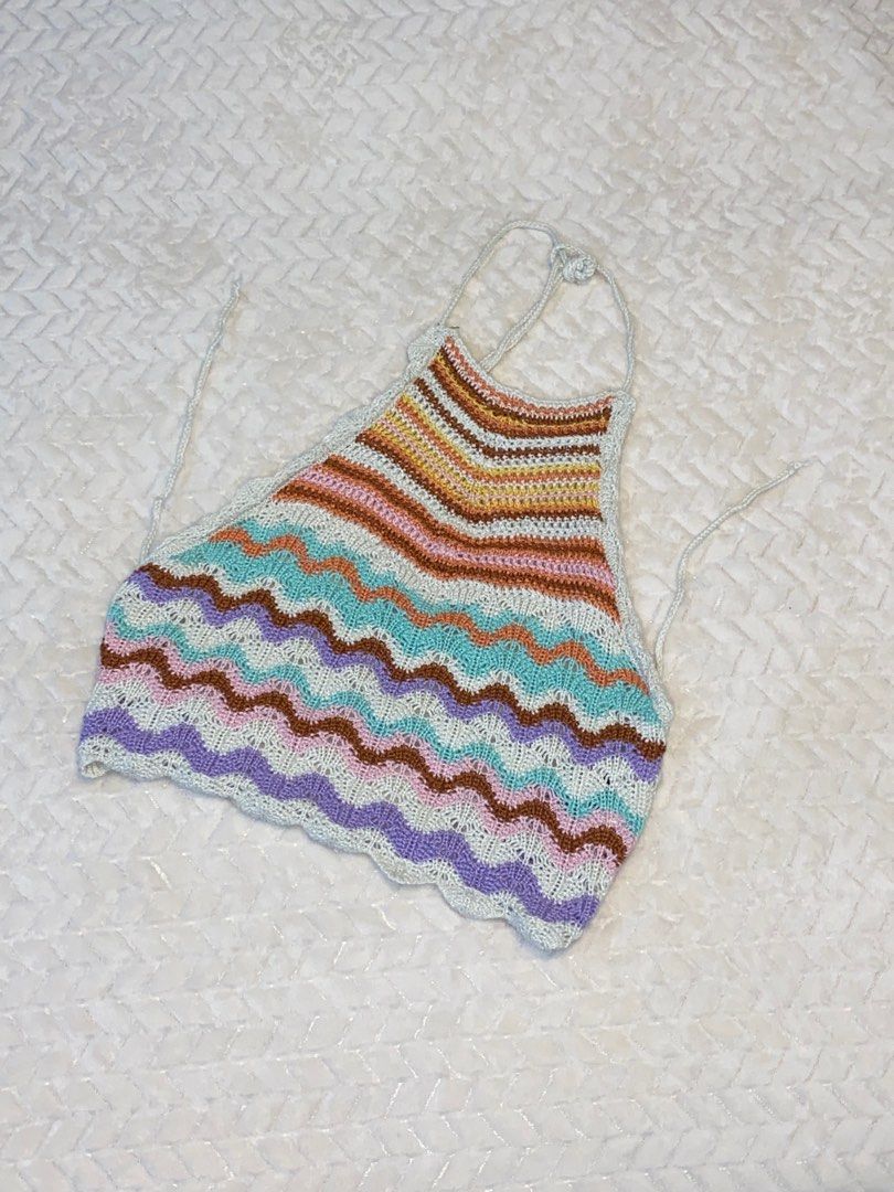 Beach Crochet Crop Tops (Preloved) (Category: Sleeveless) located in Valenzuela. Submitted by declutterwithmrll (Listing ID 1351769056, Image 1). Description: Selling my Preloved Crochet Croptops FIXED Price: 180 EACH Location: Valenzuela City Size: Free size. Can fit up to Large (For reference, my size is 32-Waist and 38-Bust) These are mostly from Shein and used only once or twice. Message me so I can send you the back view of the swimsuits and